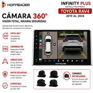 Toyota Rav4 2019 al 2024 Pantalla Hoffbaüer Infinity Plus CarPlay & Android Auto