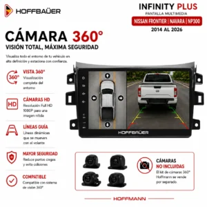 Nissan Frontier | Navara | NP300 2014 al 2026 Pantalla Hoffbaüer Infinity Plus CarPlay & Android Auto