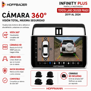 Toyota Land Cruiser Prado 2019 al 2024 Pantalla Hoffbaüer Infinity Plus CarPlay & Android Auto