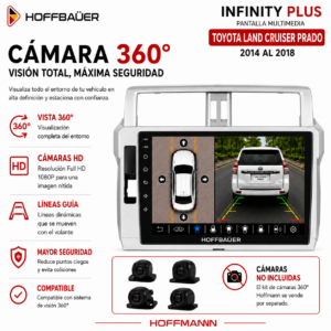 Toyota Land Cruiser Prado 2014 al 2018 Pantalla Hoffbaüer Infinity Plus CarPlay & Android Auto