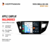 Apple CarPlay inalámbrico en pantalla Hoffmann para Toyota Corolla 2013 al 2016