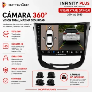Nissan Xtrail Qashqai 2014 al 2020 Pantalla Hoffbaüer Infinity Plus CarPlay & Android Auto