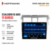 Texto alternativo: Ecualizador de 15 bandas en pantalla Hoffmann para Toyota Yaris 2007 al 2012