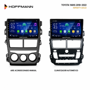 Pantalla Hoffmann Infinity Gold para Toyota Yaris 2018 al 2022 con aire manual o climatizador