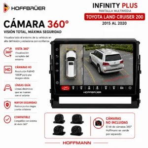 Toyota Land Cruiser 200 2015 al 2020 Pantalla Hoffbaüer Infinity Plus CarPlay & Android Auto