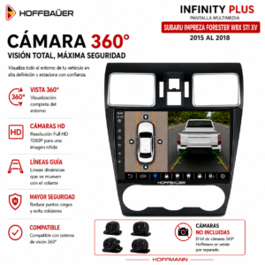 Subaru Impreza Forester WRX STI XV 2015 al 2018 Pantalla Hoffbaüer Infinity Plus CarPlay & Android Auto