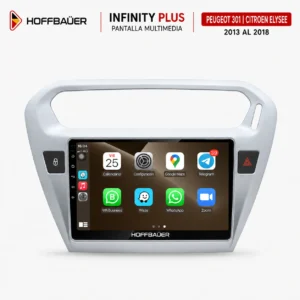 Peugeot 301 | Citroen | Elysee 2013 al 2018 Pantalla Hoffbaüer Infinity Plus CarPlay & Android Auto