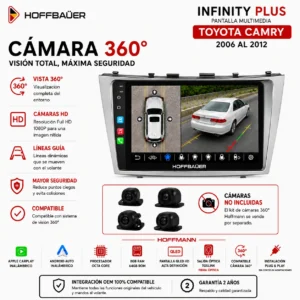 Toyota Camry 2006 al 2012 Pantalla Hoffbaüer Infinity Plus CarPlay & Android Auto