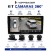 Kit de cámaras 360° HoffBäuer Full HD 1080P con cuatro cámaras AHD de alta definición para integración OEM en vehículos compatibles.