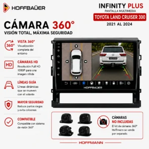 Toyota Land Cruiser 300 2021 al 2024 Pantalla Hoffbaüer Infinity Plus CarPlay & Android Auto