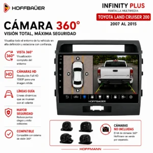 Toyota Land Cruiser 200 2007 al 2015 Pantalla Hoffbaüer Infinity Plus CarPlay & Android Auto