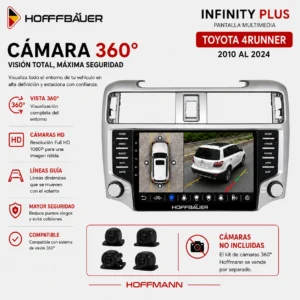 Toyota 4Runner 2010 al 2024 Pantalla Hoffbaüer Infinity Plus CarPlay & Android Auto