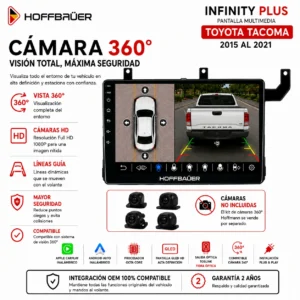 Toyota Tacoma 2015 al 2021 Pantalla Hoffbaüer Infinity Plus CarPlay & Android Auto