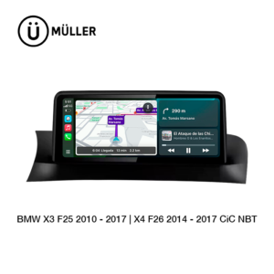 Pantalla Muller BMW X3 F25 2010 - 2017 | X4 F26 2014 - 2017 CiC NBT Apple CarPlay & Android Auto