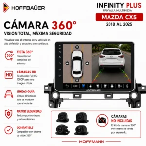 Mazda CX5 2018 al 2025 Pantalla Hoffbaüer Infinity Plus CarPlay & Android Auto