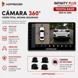 Toyota Raize 2020 al 2026 Pantalla Hoffbaüer Infinity Plus CarPlay & Android Auto